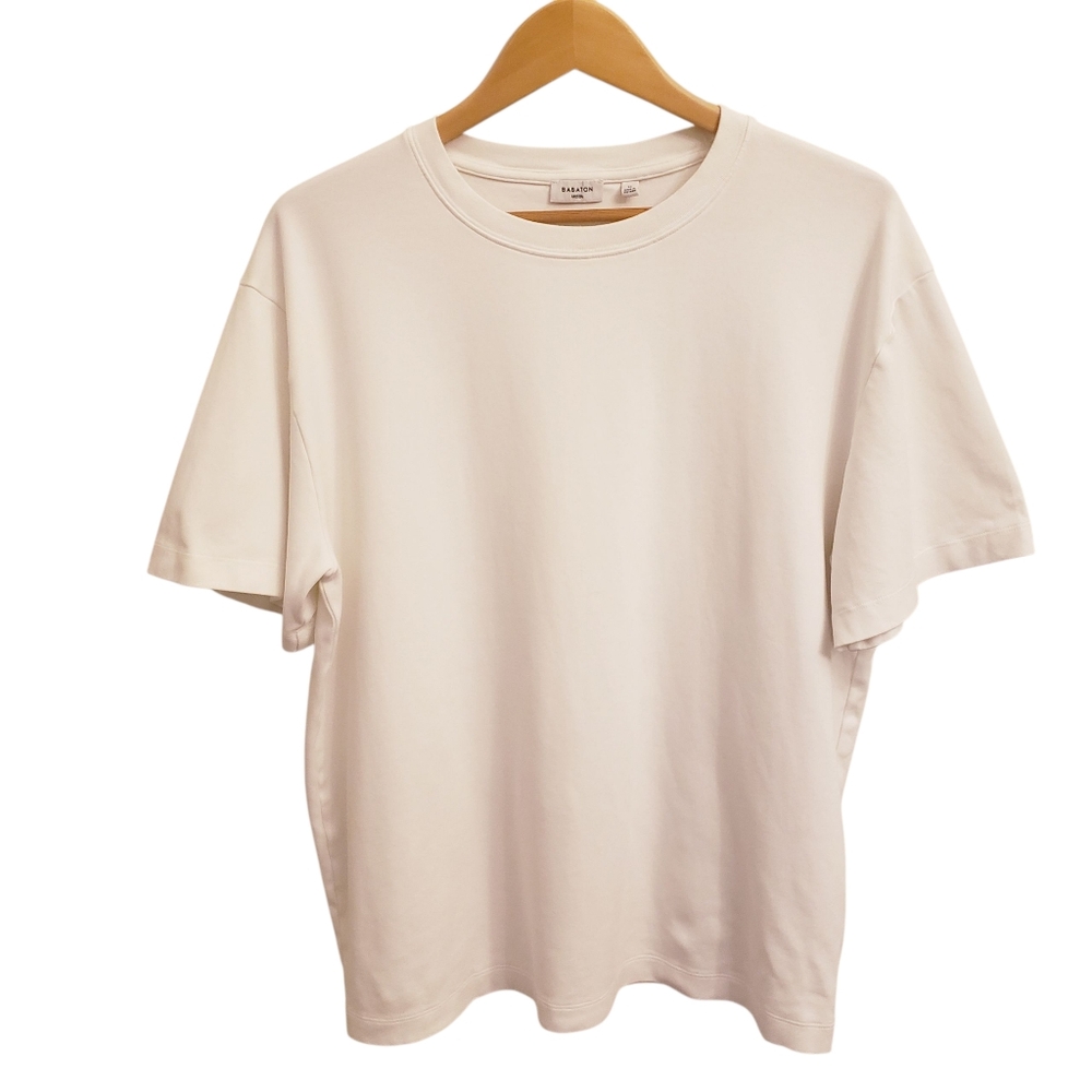 Aritzia Babaton InterLock Cotton Pegasus T-Shirt, Sold Out White Color, Size M